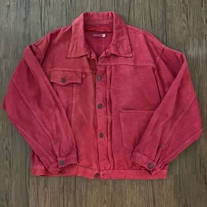 Dr. Collectors 2020 Jacket Denim Vintage Fade Red Strawberry sz M